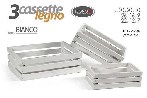 Cassette legno porta oggetti - 3,