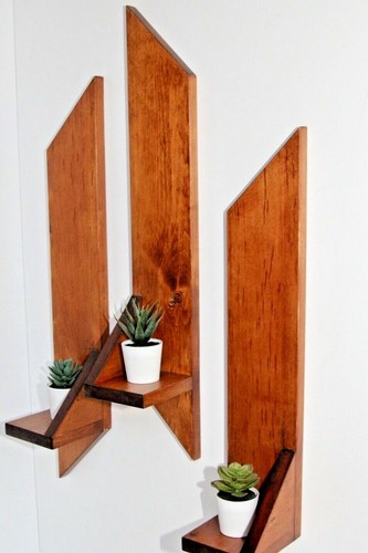 Mensole legno con supporto - legno,